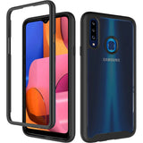 For Samsung Galaxy A02s Clear Dual Layer Rugged Bumper Frame Heavy Duty Hybrid Shockproof Rubber TPU Full Body Defender  Phone Case Cover
