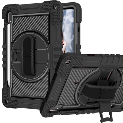 For Apple iPad 10th Gen 2022 Hybrid 3in1 Multi-Functional Tablet Case with Hand, Shoulder Strap, Pencil & Stand Holder Black Phone Case Cover
