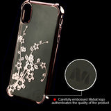 Apple iPhone XS/X Floral Stylish Design Hybrid Rubber TPU Hard PC Shockproof Armor Rugged Slim Fit
