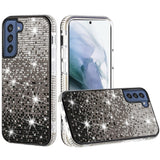 For Samsung Galaxy S22 /Plus Ultra Glitter Bling Thin TPU Sparkle Diamonds Rhinestone Shiny Full Cover Fashion Crystal Stones Back  Phone Case Cover