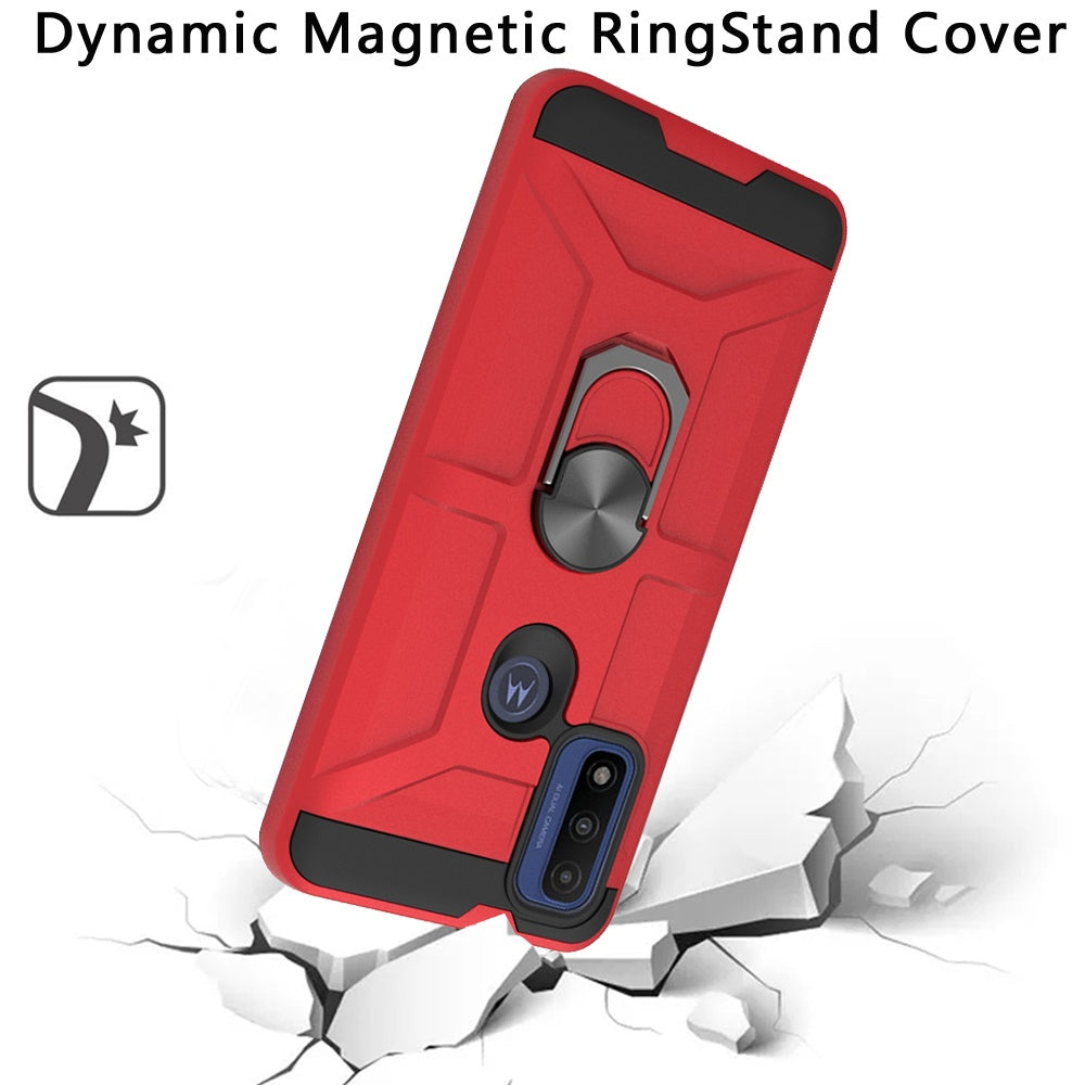 For Motorola Moto G Power 2022 hybrid Stand Kickstand Ring Holder [360° Rotating] Armor Dual Layer Fit Magnetic Car Mount TPU  Phone Case Cover