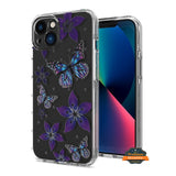 For Apple iPhone 13 / Pro Max Mini Hybrid Trendy Image Patterns Design Transparent Hard Back Shockproof TPU Rubber Protective  Phone Case Cover