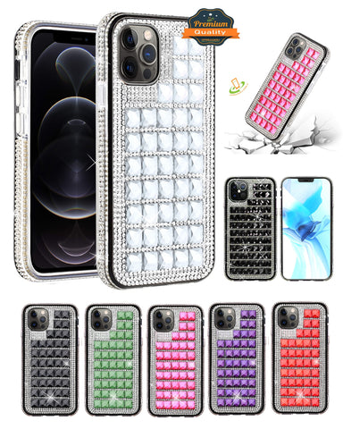 For Samsung Galaxy A53 5G Fashion Luxury 3D Bling Diamonds Rhinestone Jeweled Shiny Crystal Hybrid TPU Bumper Hard  Phone Case Cover