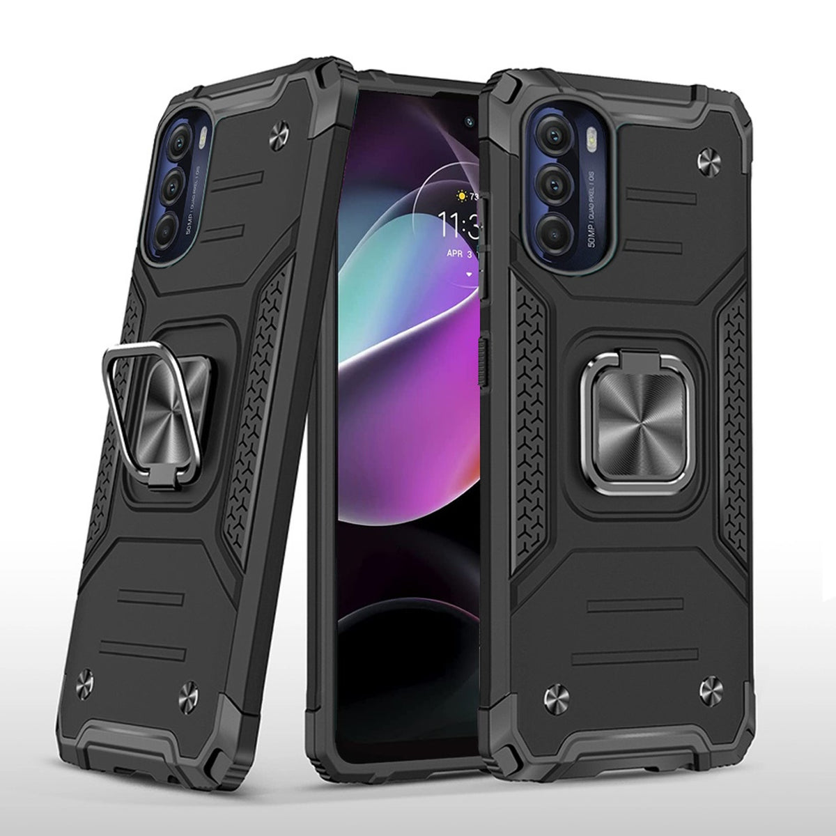 For Apple iPhone 14 /Plus Pro Max Hybrid Ring Kickstand for Magnetic Car Mount Rugged Slim Heavy Duty Shockproof  Phone Case Cover