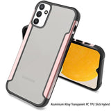 For Samsung Galaxy A13 5G Hybrid Aluminum Alloy Metal Clear Transparent Back PC TPU Bumper Frame Shockproof  Phone Case Cover