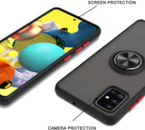 For Motorola Moto G 5G 2022 Ring Stand Holder Kickstand Hybrid Frosted Matte Soft TPU Hard PC Frame Shock-Absorption  Phone Case Cover