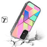For Cricket Dream 5G Fashion IMD Design Plastic Hard Back Shock-Absorption PC with Rubber Soft TPU Bumper Protective Pink White Phone Case Cover