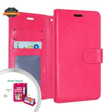 For Samsung Galaxy S20 FE /Fan Edition 5G Leather Wallet Case with Credit Card Holder Storage Kickstand & Magnetic Flip Hot Pink Phone Case Cover