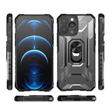 For Apple iPhone 13 /13 Mini/ 13 Pro/ 13 Pro Max Armor Defender Hybrid Protective Heavy Duty with Ring Holder Kickstand [Magnetic Car Mount Feature]  Phone Case Cover