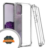 For Apple iPhone SE 3 (2022) SE/8/7 Body Frame [Shock-Absorption] Hybrid Defender Rubber Gummy TPU Clear Hard Back  Phone Case Cover