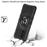 For Samsung Galaxy A73 5G Hybrid Dual Layer with Rotate Magnetic Ring Stand Holder Kickstand, Rugged 2in1 Shockproof  Phone Case Cover