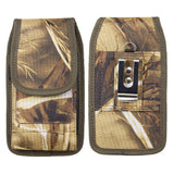 For Nokia C200 Universal Pouch Case Vertical Phone Holster Camo Print with Card Slots, Pen Holder, Belt Clip Loop & Hook Cover [Camouflage]