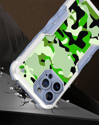 For Apple iPhone 14 Pro Max (6.7") Fashion Design Shockproof Hybrid Stylish Pattern Heavy Duty Rubber Armor  Phone Case Cover