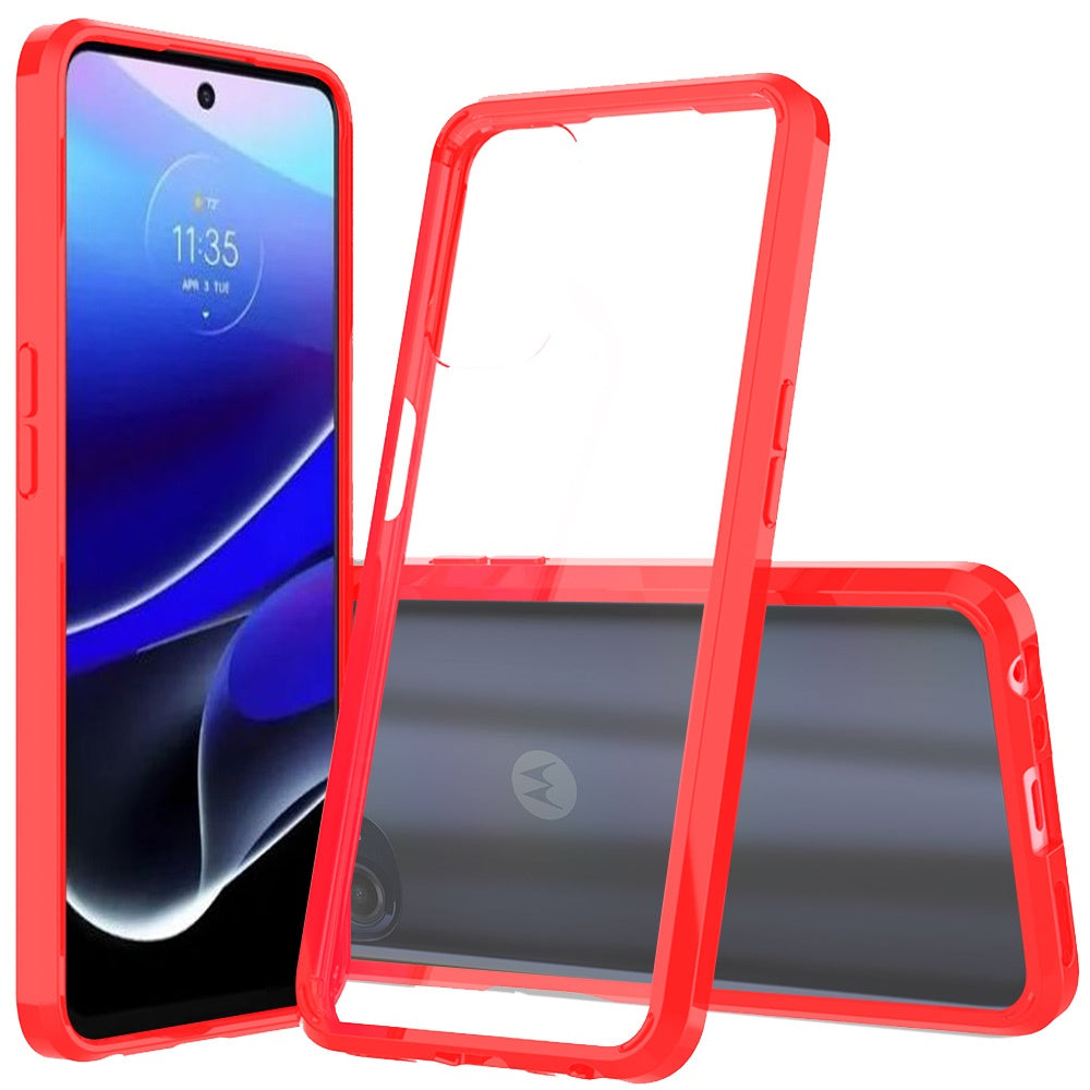 For Motorola Moto G Stylus 5G 2022 Hybrid Slim Crystal Clear Transparent Shock-Absorption Bumper Hard PC Back Frame  Phone Case Cover