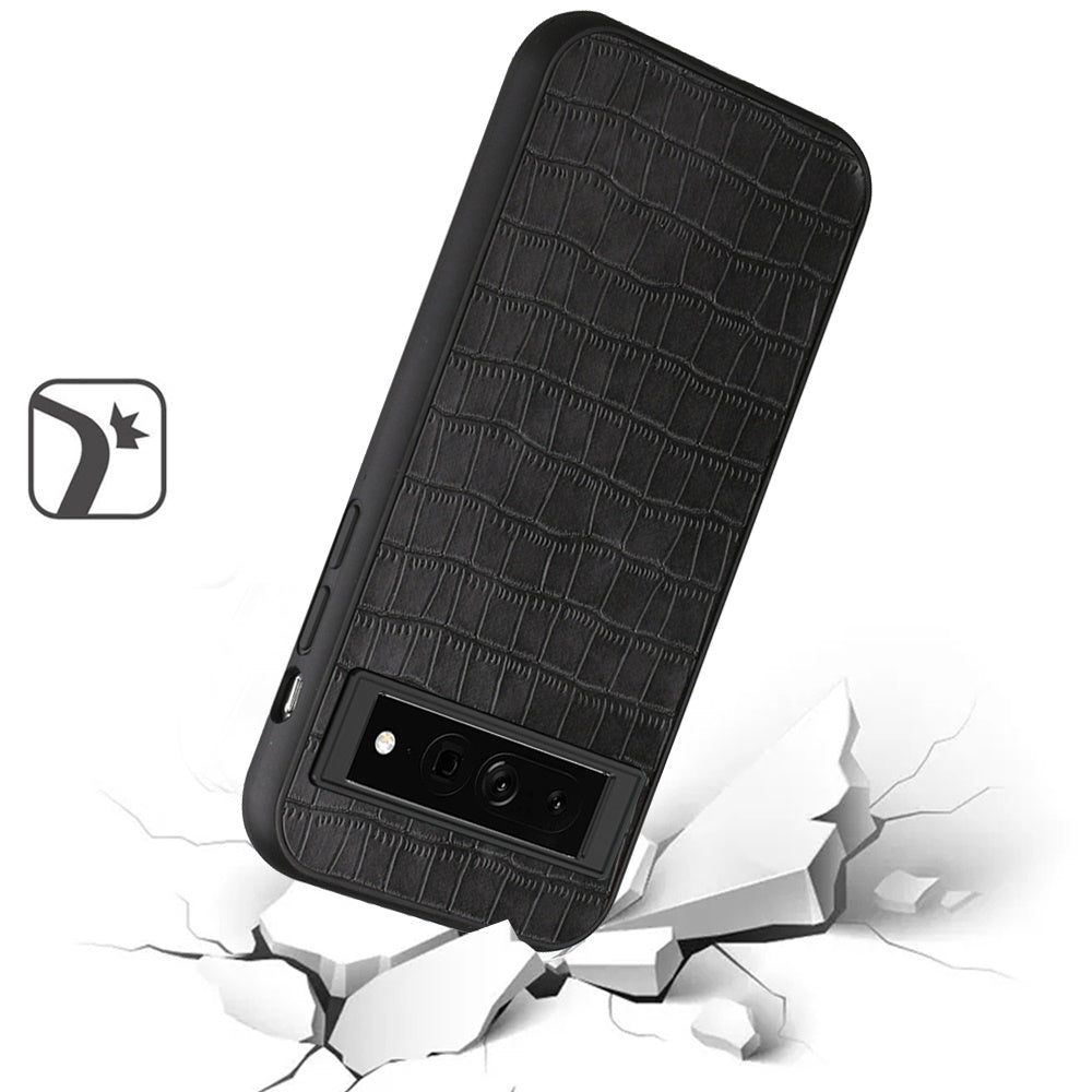 For Apple iPhone XR Ultra Slim Thin PU Leather Crocodile Design Flip Snap On Hybrid Shockproof TPU PC Hard Shell Durable  Phone Case Cover