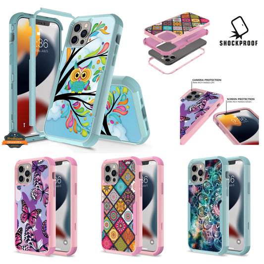 For Motorola Moto G Power 2022 Fashion Design Three Layer Heavy Duty Hybrid Sturdy 3in1 Shockproof Hard PC Protective  Phone Case Cover
