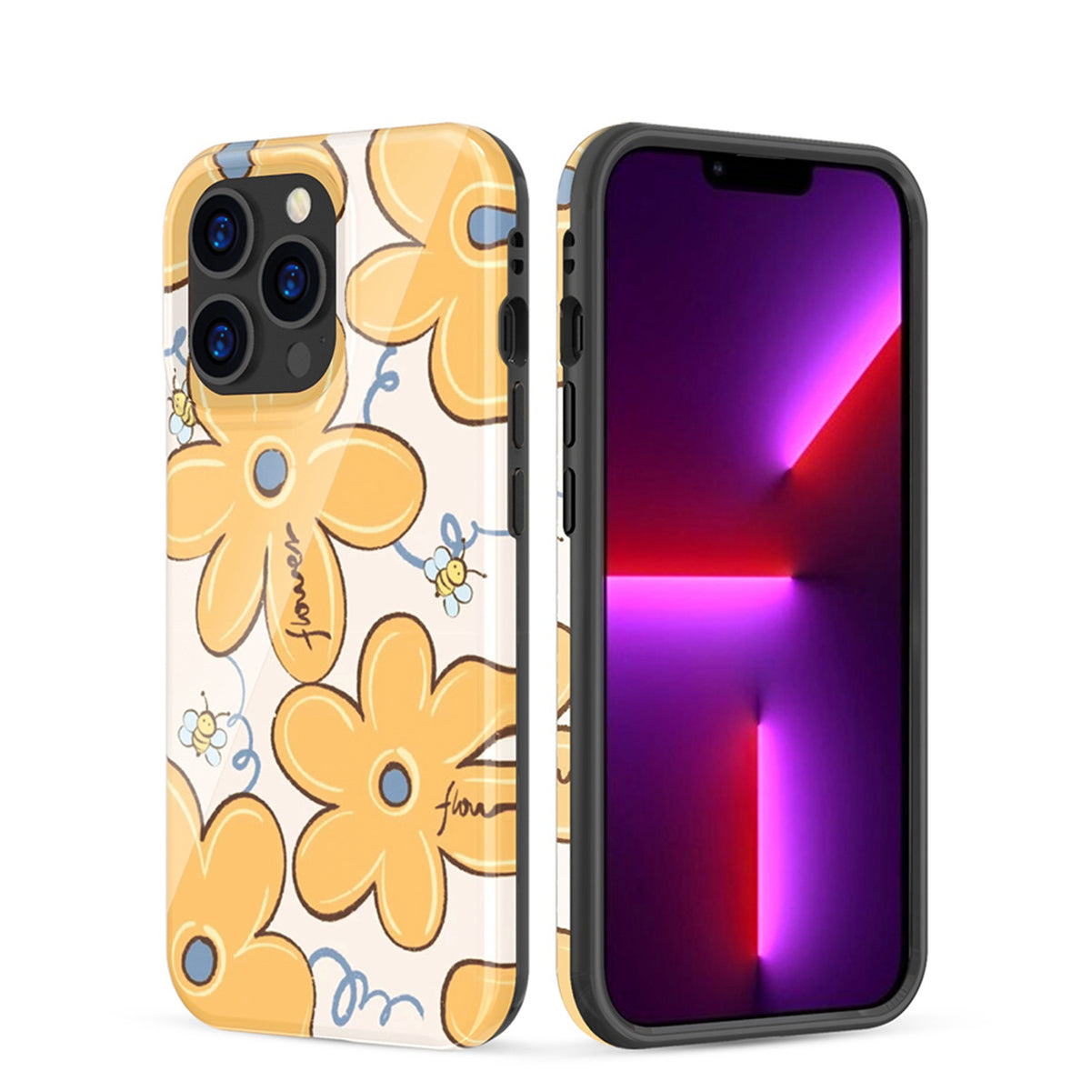 For Apple iPhone 13 Pro Max (6.7") Pattern Stylish Fashion Design Hybrid Rubber TPU Hard PC Shockproof Slim  Phone Case Cover