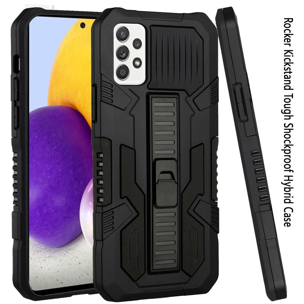 For Samsung Galaxy A73 5G Hybrid Tough Rugged [Shockproof] Dual Layer Protective with Kickstand Military Grade Hard TPU  Phone Case Cover