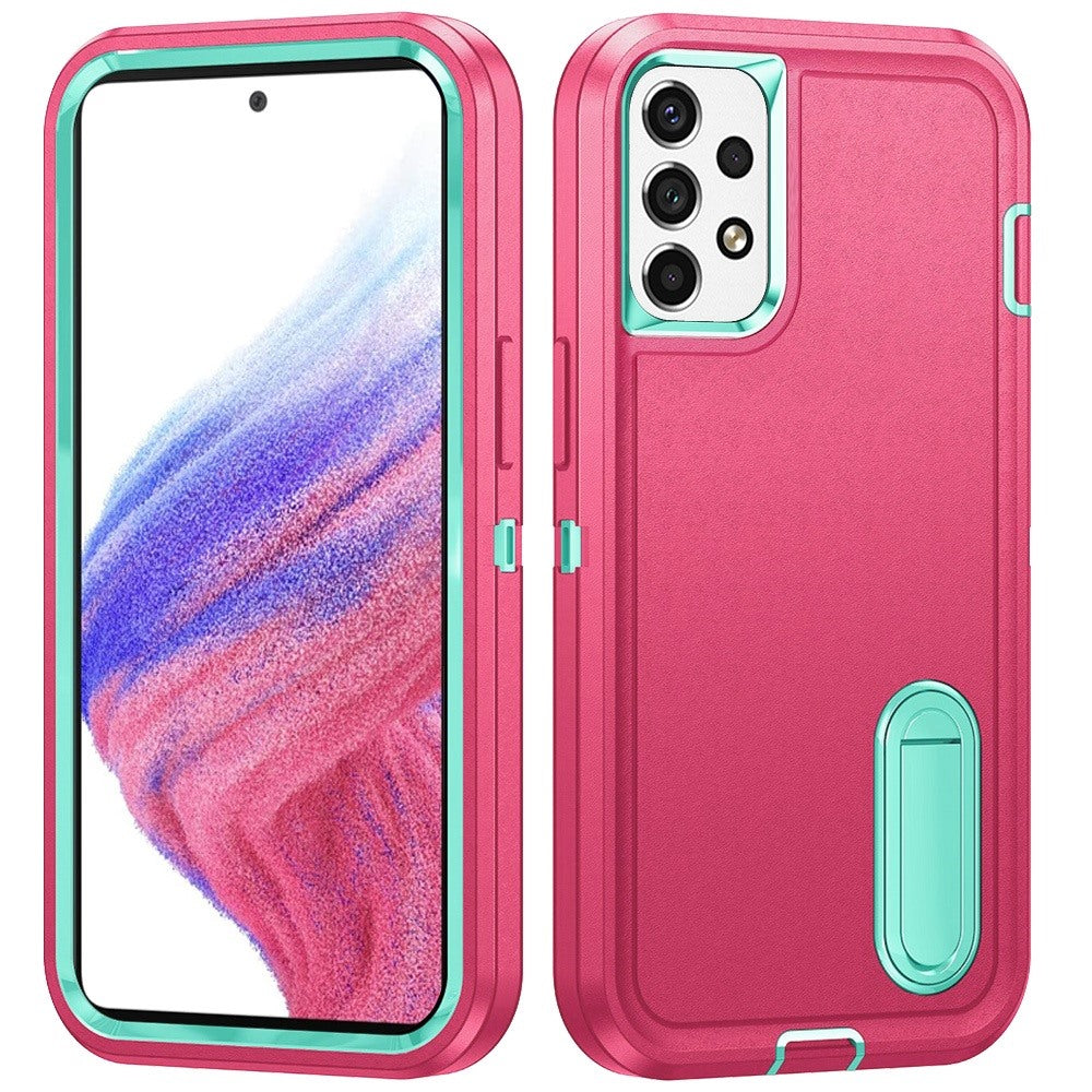 For Apple iPhone 14 Pro Max (6.7") Hybrid 3 Layers Hard Shockproof with Kickstand Heavy Duty TPU Rubber Anti-Drop  Phone Case Cover