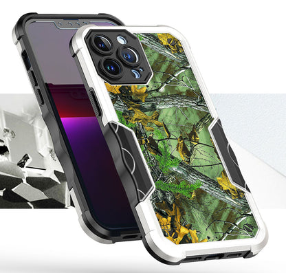 For Apple iPhone 14 Pro Max (6.7") Fashion Design Shockproof Hybrid Stylish Pattern Heavy Duty Rubber Armor  Phone Case Cover