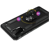 For Boost Mobile Celero 5G Hybrid Durable Dual Layer with 360 Rotatable Ring Stand Holder Kickstand Fit Magnetic Car Mount  Phone Case Cover