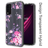 For Samsung Galaxy A71 5G Fashion Pattern Design Ultra Thin Clear Hybrid Rubber Gummy TPU Grip + Hard PC Back Shockproof  Phone Case Cover