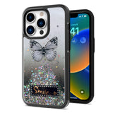 For Samsung Galaxy A13 5G Butterfly Smile Glitter Bling Sparkle Epoxy Glittering Shining Hybrid Hard PC TPU Silicone  Phone Case Cover