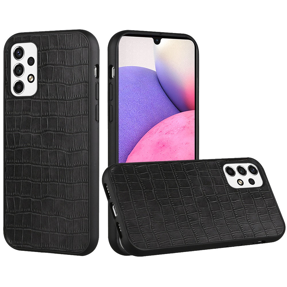 For Apple iPhone 14 Pro (6.1") Slim Thin PU Leather Crocodile Flip Snap On Hybrid Shockproof TPU PC Hard Shell Durable  Phone Case Cover