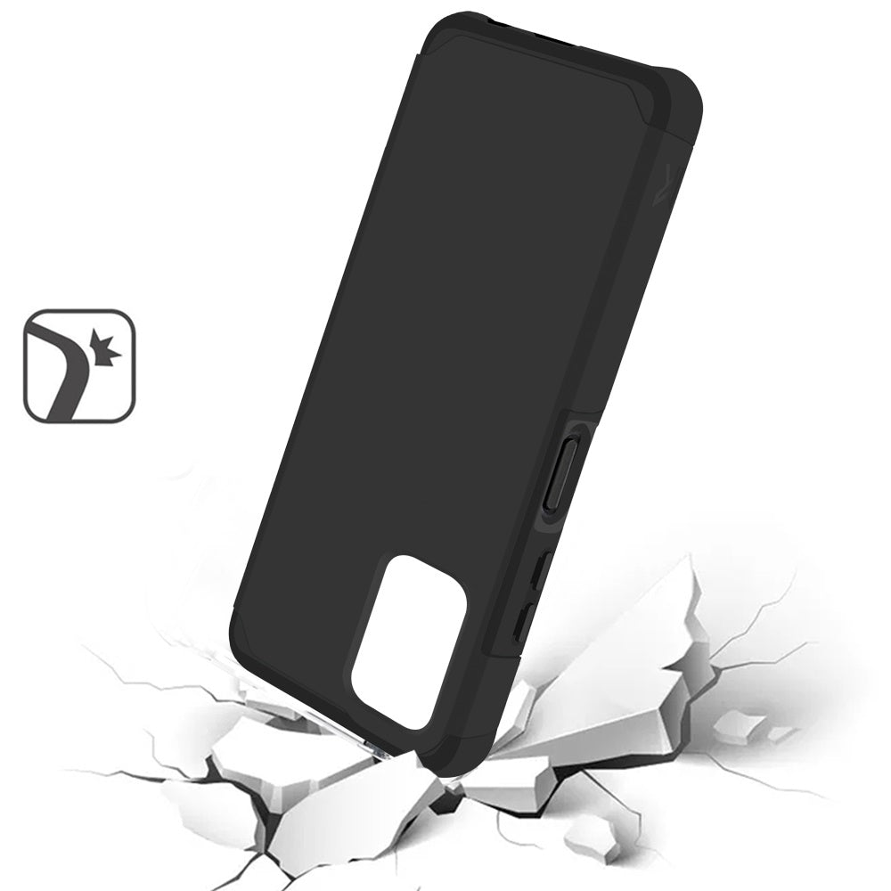 For T-Mobile Revvl 6 Pro 5G /Revvl 6 5G Shock Absorption Slim Tuff 2in1 Hybrid Dual Layer Hard PC and TPU Rubber Armor  Phone Case Cover