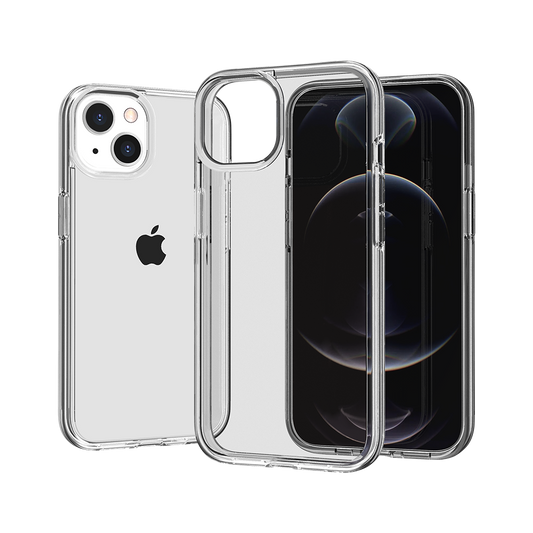 For Apple iPhone 13 Pro Max 6.7" Transparent Shock Absorption Thick TPU Rubber Gel Ultra Thick Hybrid Silicone Protective Clear Phone Case Cover