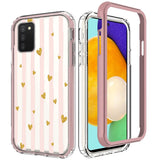 For Samsung Galaxy A03S Beautiful Design 3 in 1 Hybrid Triple Layer Armor Hard PC Rubber TPU Shockproof Protective Frame  Phone Case Cover