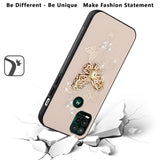 For Google Pixel 6A Diamonds Bling Sparkly Glitter 3D Ornaments Engraving Hybrid with Ring Stand Holder Fashion  Phone Case Cover