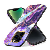 For Apple iPhone 14 /Plus Pro Max Eclipse Marble Galaxy IMD Design Glitter Sparkle Hybrid Rubber TPU Slim  Phone Case Cover