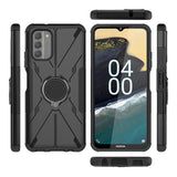 For Nokia G100 4G Hybrid 2in1 Rugged Hard TPU Shock-Absorbing with Magnetic Rotatable Ring Kickstand  Phone Case Cover