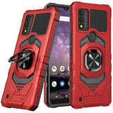 For Wiko Voix Hybrid Dual Layer with 360° Rotate Magnetic Ring Stand Holder Kickstand, 2in1 TPU Rugged PC Shockproof  Phone Case Cover