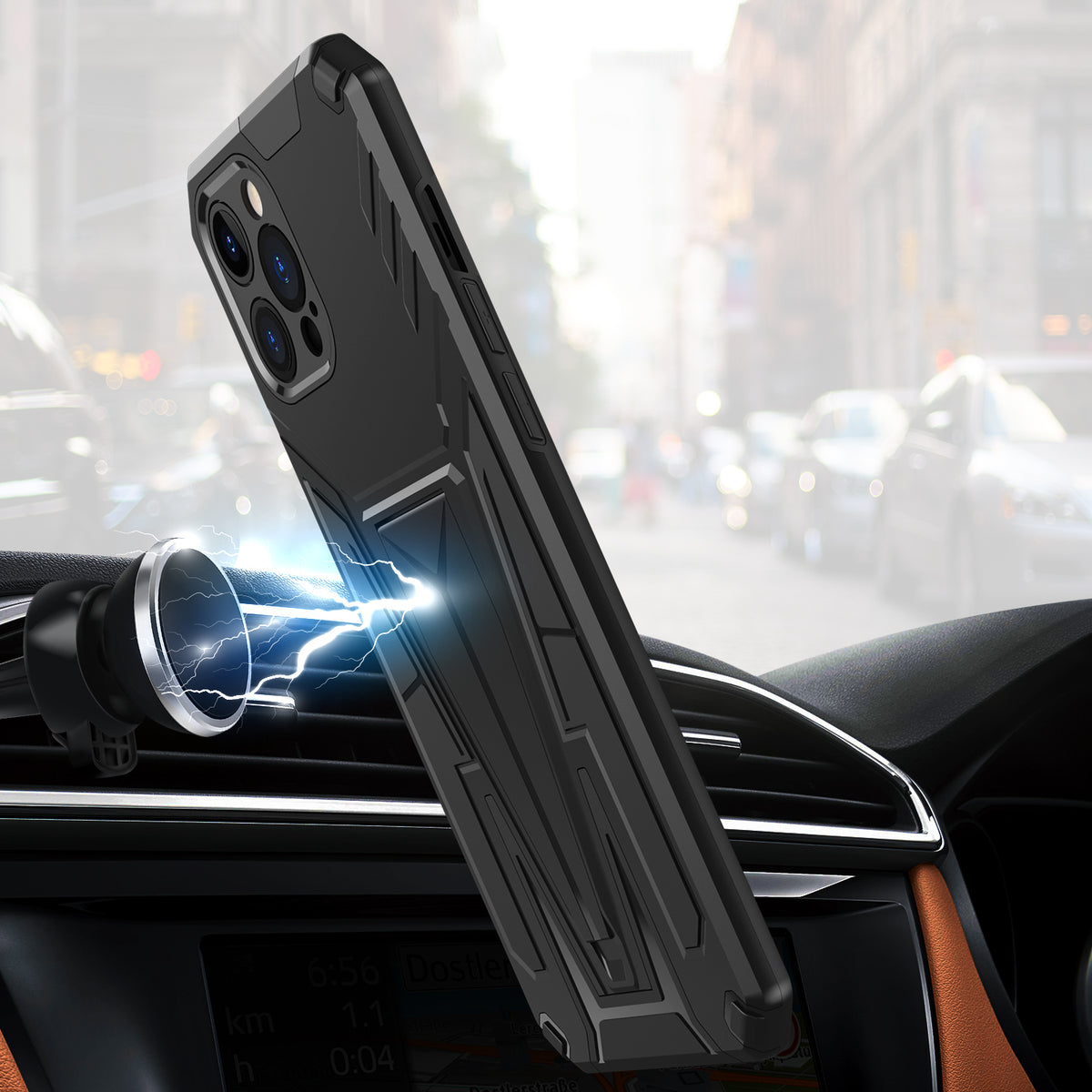 For Apple iPhone 14 /Plus Pro Max Heavy Duty Protection Hybrid Kickstand Rugged Shockproof Military Grade Dual Layer  Phone Case Cover
