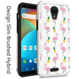 For Cricket Icon 2 Cute Design Printed Pattern Fashion Brushed Texture Shockproof Dual Layer Hybrid Slim Protective Had PC + TPU Rubber  Phone Case Cover