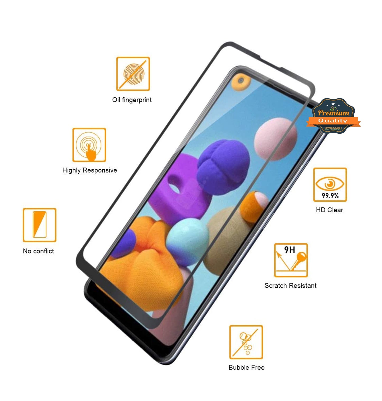 For Motorola Moto G Power 2022 Screen Protector, 9H Hardness Full Glue Adhesive Tempered Glass [3D Curved Glass, Bubble Free] HD Glass Screen Protector Clear Black Screen Protector