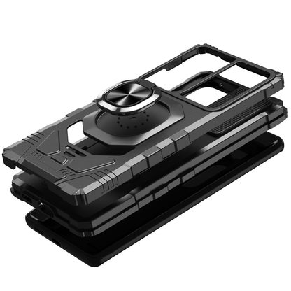 For iPhone 14 Pro (6.1") Hybrid Dual Layer with Rotate Magnetic Ring Stand Holder Kickstand, Rugged Shockproof  Phone Case Cover