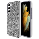 For Samsung Galaxy S22 /Plus Ultra Bling Sparkly Glitter Luxury Diamonds Shiny Sparker Shell Hybrid Rugged TPU & Hard PC Electroplated Frame  Phone Case Cover