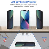 For Apple iPhone 14 (6.1") Privacy Screen Protector Anti Spy 9H Dark Tempered Glass Screen Film Guard Case Friendly Black Screen Protector
