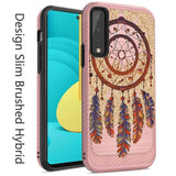 For Samsung Galaxy A03S Cute Design Printed Pattern Fashion Brushed Texture Shockproof Dual Layer Hybrid Slim Protective Had PC + TPU Rubber  Phone Case Cover