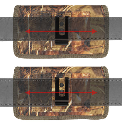 For Samsung Galaxy S22 Ultra Universal Horizontal Cell Phone Case Camo Print Holster Carrying Pouch with Belt Clip and 2 Card Slots fit XL Devices 7" [Camouflage]