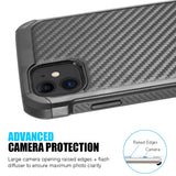For Apple iPhone 13 /Pro Max Hybrid Tough Carbon Fiber Finish Dual Layer Slim Hybrid Shock Absorbing Hard PC Bumper Rugged Back  Phone Case Cover