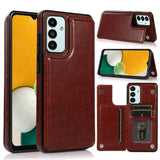For Samsung Galaxy A13 5G PU Leather with [Two Magnetic Clasp] [Card Slots] Stand Function Durable Shockproof Back Wallet Flip  Phone Case Cover