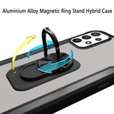 For Samsung Galaxy A73 5G Clear Military Grade Hybrid Protective with Ring Holder Kickstand [Magnetic Car Mount Feature]  Phone Case Cover