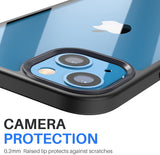 For Samsung Galaxy A12 5G Crystal HD Clear Back Panel + TPU Bumper Hybrid Thin Slim Hard Shockproof Defender Anti-Drop  Phone Case Cover