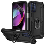 For Motorola Moto G 5G 2022 Military Grade Heavy Duty Dual Layers Shockproof Hybrid Protection with Ring Kickstand  Phone Case Cover