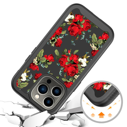 For Apple iPhone 14 Pro (6.1") Stylish Design 2in1 Hybrid Dual Layer Hard PC Rubber TPU Shockproof Front Frame  Phone Case Cover