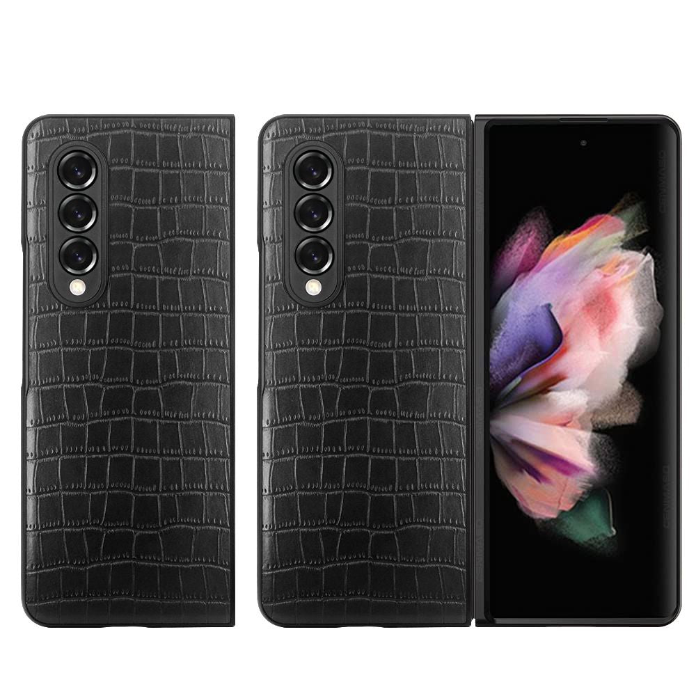 For Samsung Galaxy Z Fold 4 5G Ultra Slim Thin PU Leather Flip Snap On Hybrid Shockproof TPU PC Hard Shell Durable  Phone Case Cover